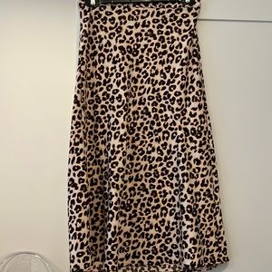 Leopard midi skirt